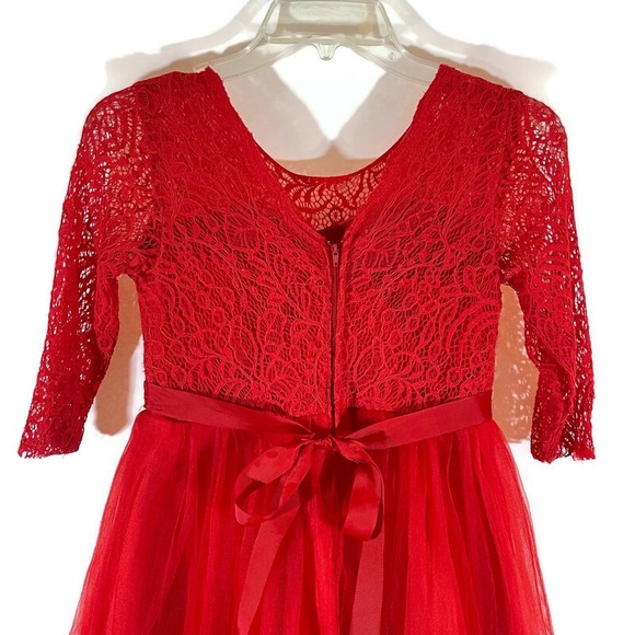 Girl’s Red Formal Dress - Picture 5 of 12